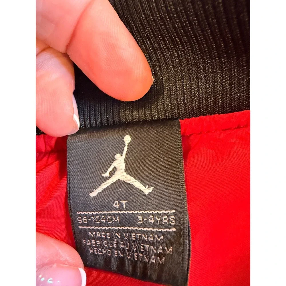 Jordan Boys Red Bomber Jacket Jumpman 23 Graphic Full Zip Coat 4T